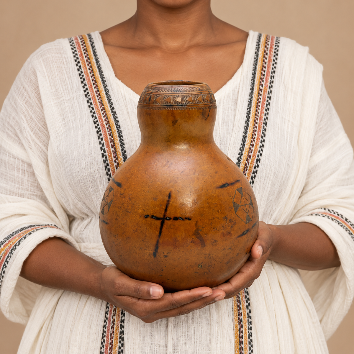Ethiopian Borena Gourd Jug