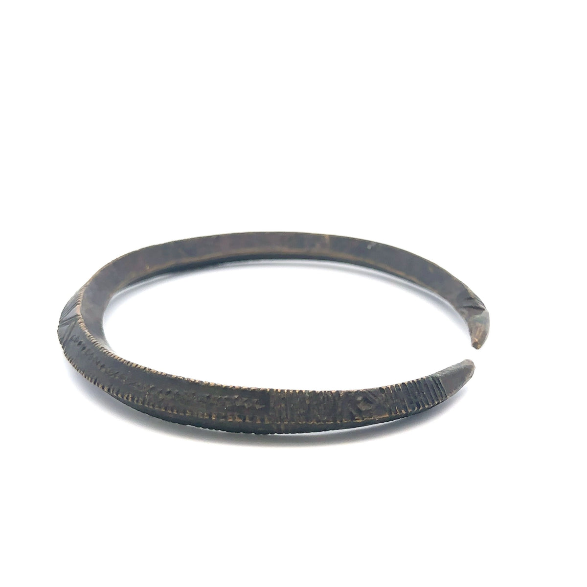 Ethiopian Large Brass/Silver Bracelet/Arm – back view