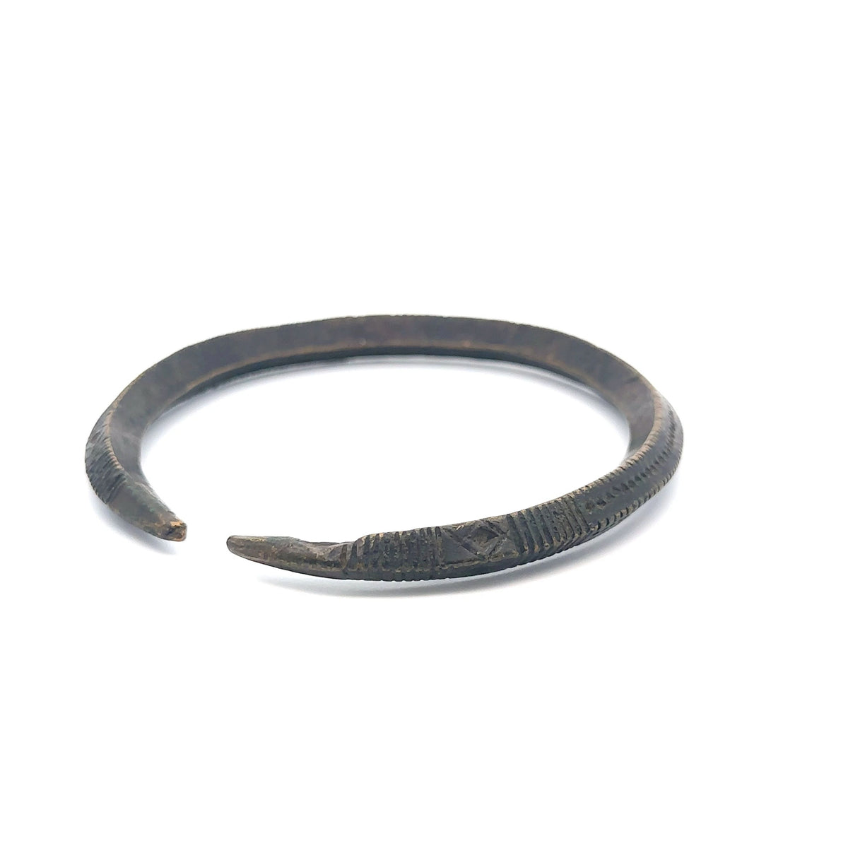 Ethiopian Large Brass/Silver Bracelet/Arm – detail view