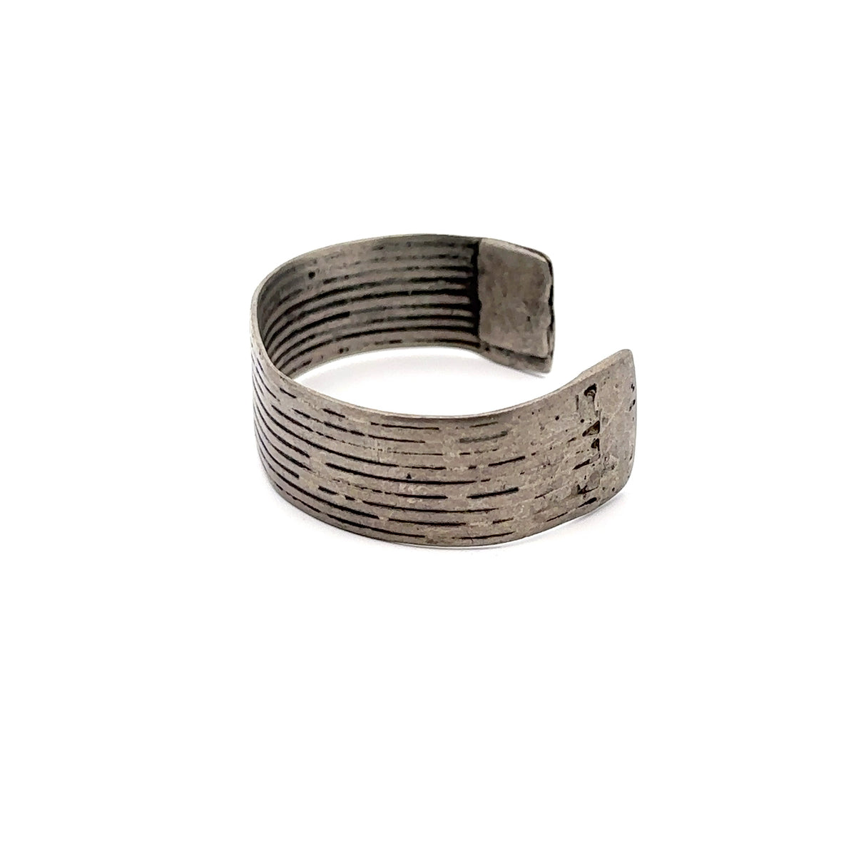 Ethiopian Silver Bracelet Small – side view