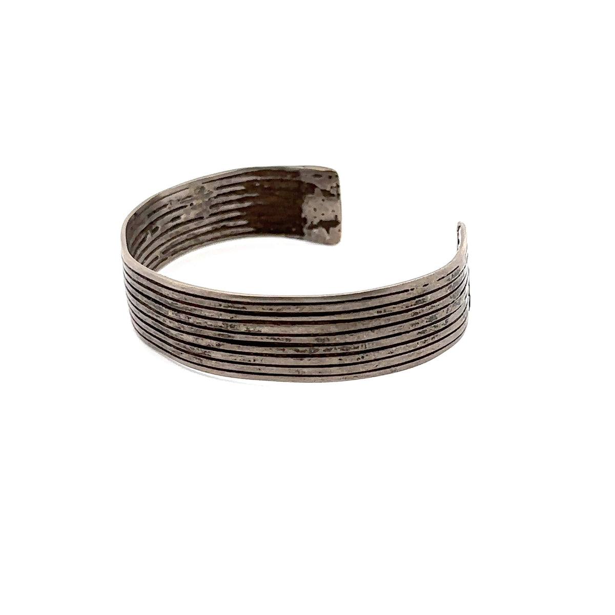 Ethiopian Silver Bracelet Small – side view