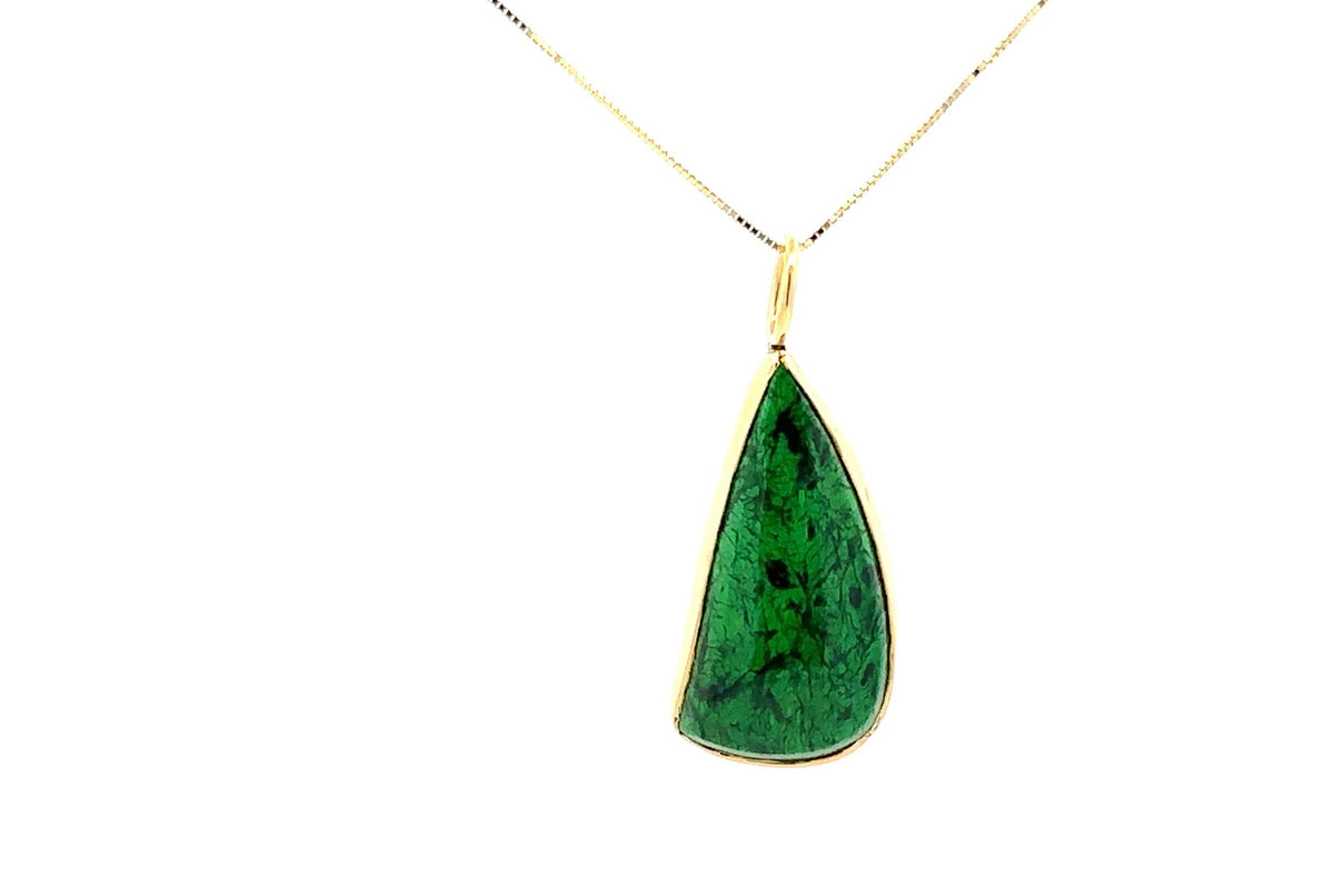 18KY Gold Maw Sit Sit Bezel with 18KY Gold 18-inch long Necklace – main view