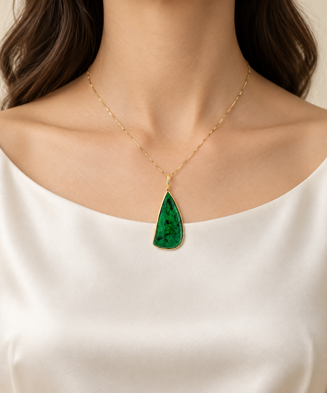 Natural Maw Sit Sit Pendant in 18K Yellow Gold