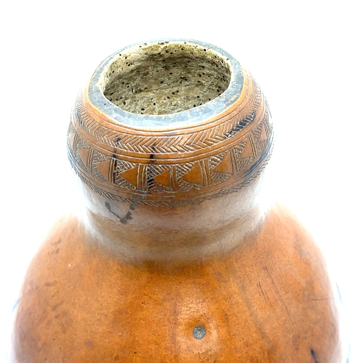 Ethiopian Borena Gourd Jug Large – top view