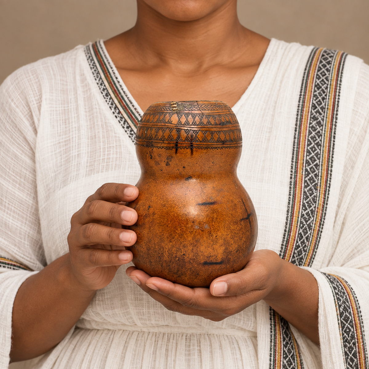Ethiopian Borena Gourd Jug
