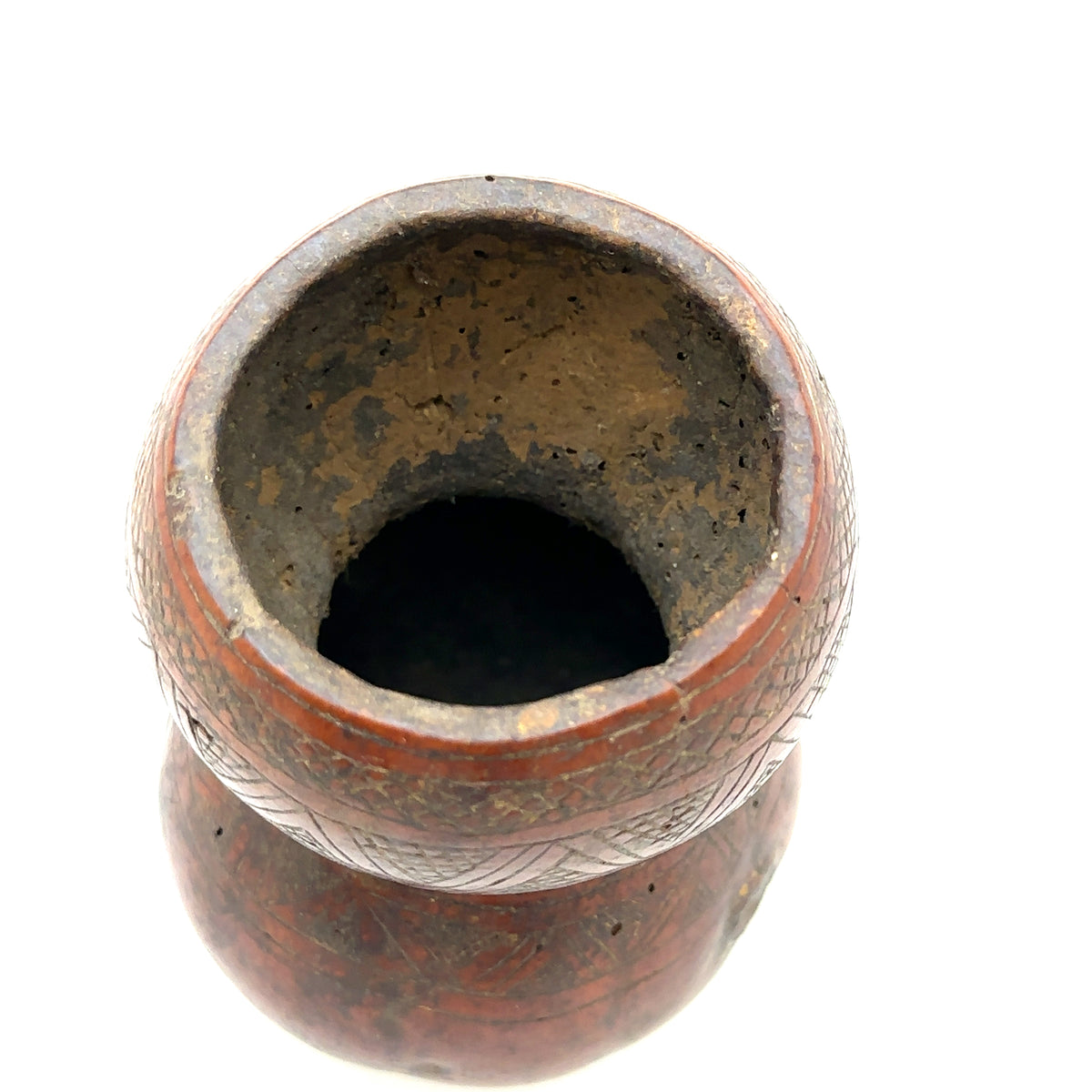 Ethiopian Borena Gourd Jug Small – top view
