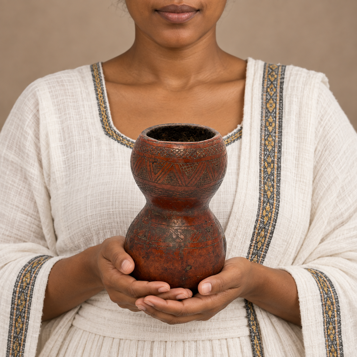 Ethiopian Borena Gourd Jug