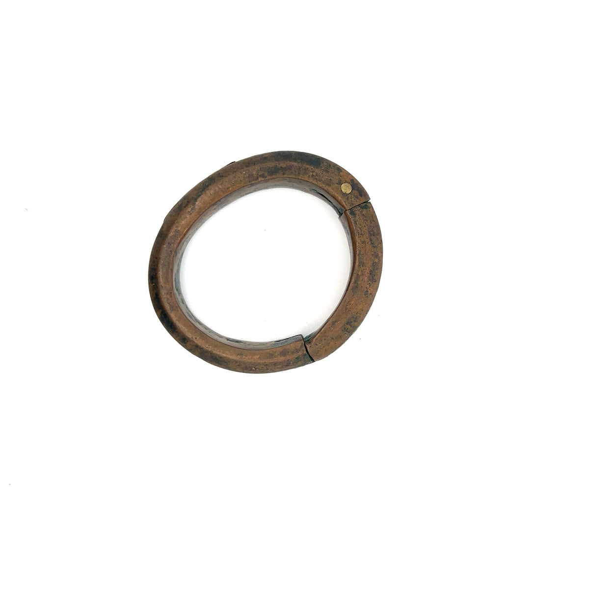 Ethiopian Copper/Brass Bracelet with hinge, Small – back view